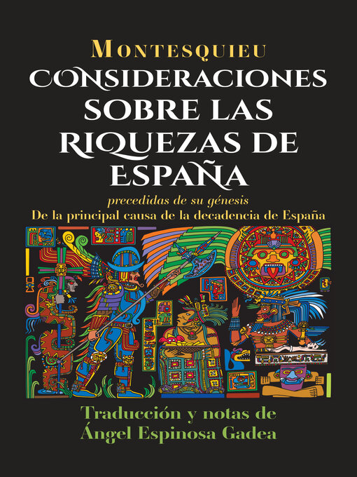 Title details for Consideraciones sobre las riquezas de España by Montesquieu - Available